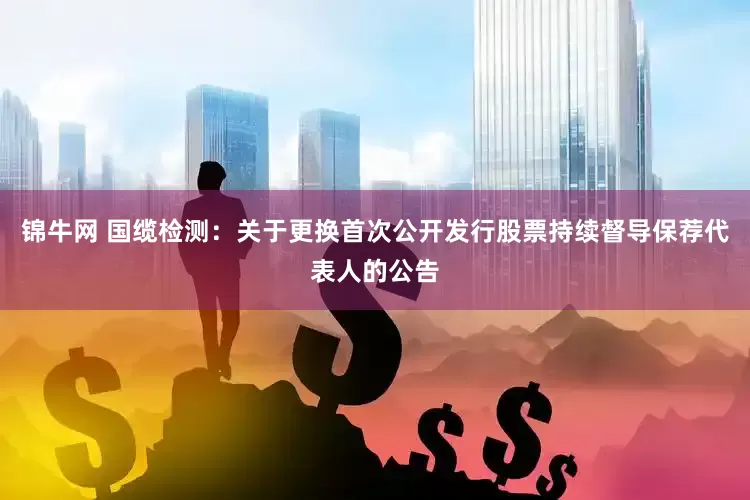 锦牛网 国缆检测：关于更换首次公开发行股票持续督导保荐代表人的公告